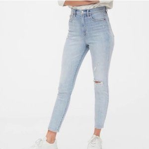 Gap True Skinny Sky High rise jeans light wash denim size 24 regular